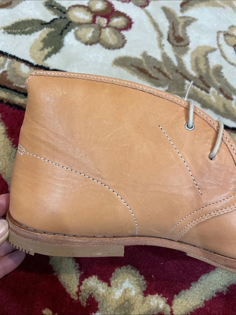 Men's Tan Leather Chukka Boots — Casual Lace-Up Style